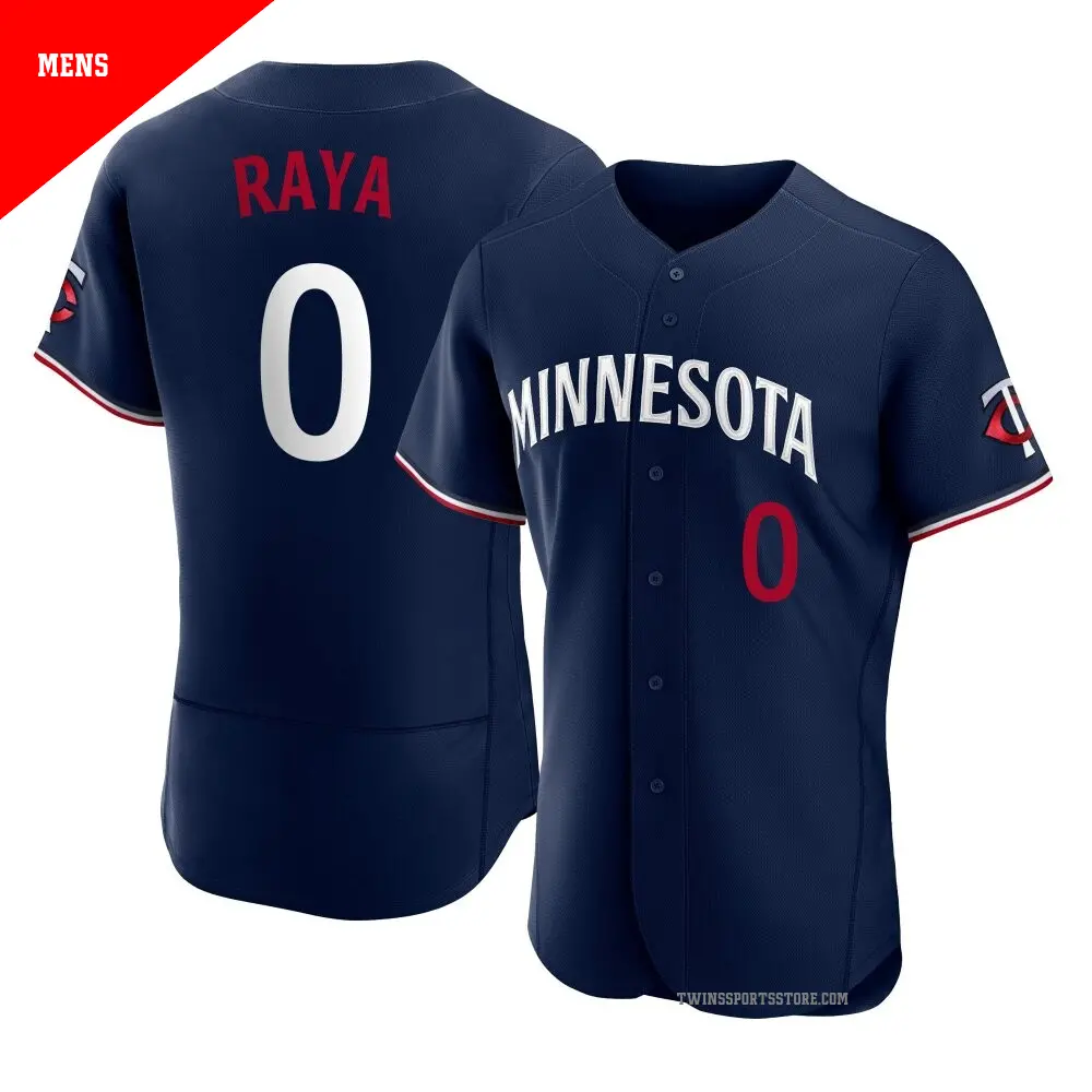 Men's ＃0 Marco Raya Minnesota Twins Navy Authentic Alternate Jersey