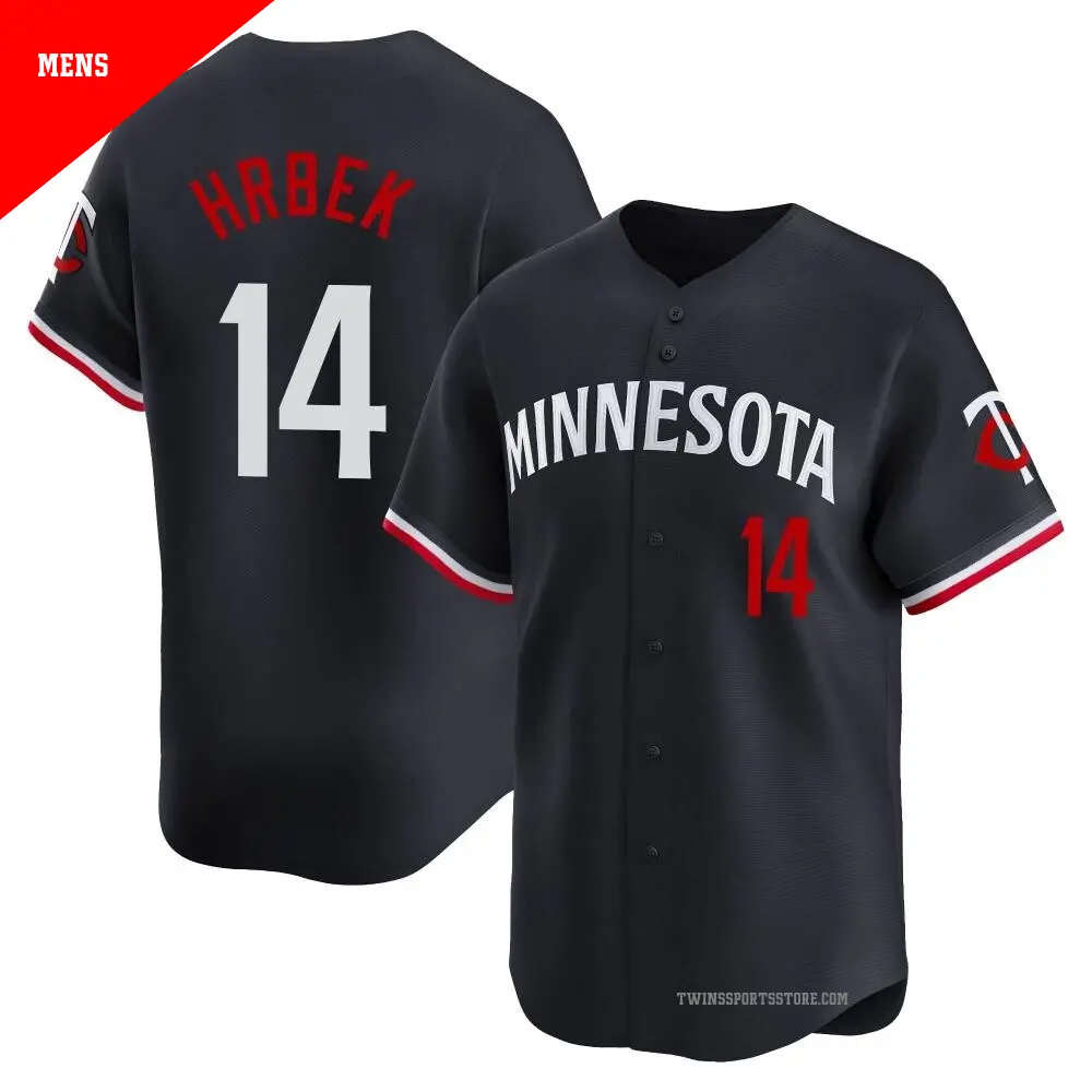 Men's ＃14 Kent Hrbek Minnesota Twins Navy Limited Alternate Jersey