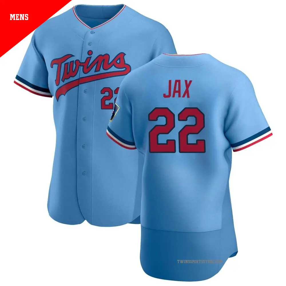 Men's ＃22 Griffin Jax Minnesota Twins Light Blue Authentic Alternate Jersey