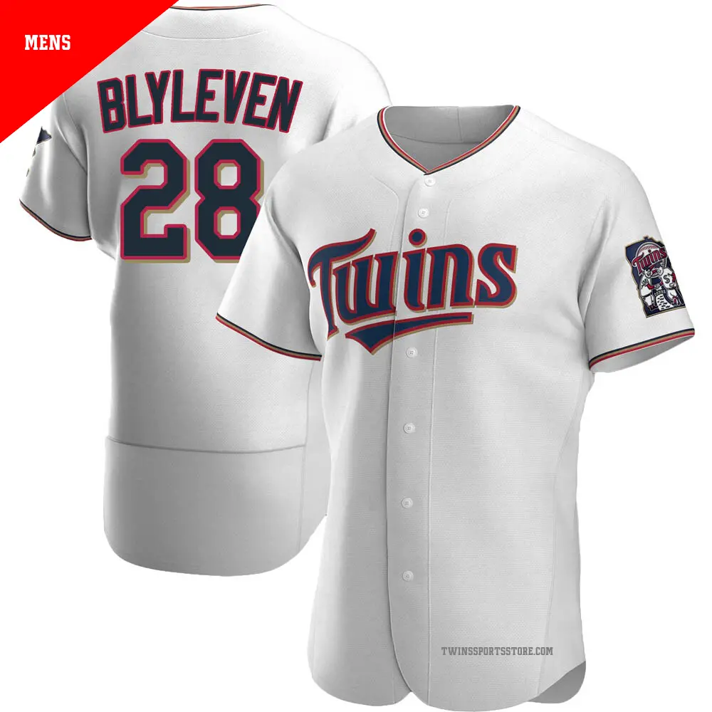 Men's ＃28 Bert Blyleven Minnesota Twins White Authentic Home Jersey