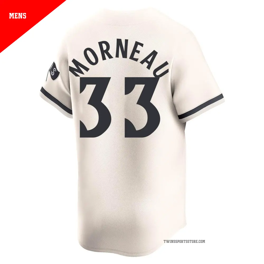 Men's #33 Justin Morneau Minnesota Twins Cream Limited