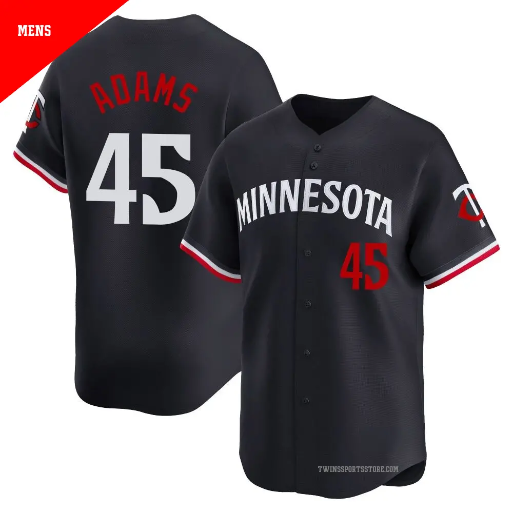 Men's ＃45 Travis Adams Minnesota Twins Navy Limited Alternate Jersey