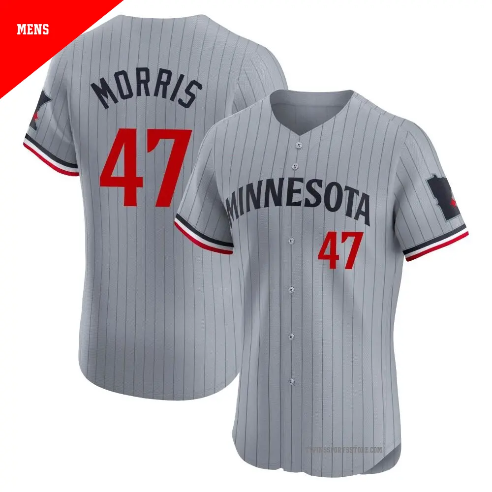 Men's ＃47 Jack Morris Minnesota Twins Gray Elite Road Jersey