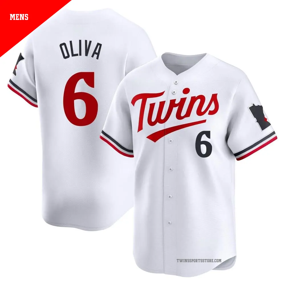 Men's ＃6 Tony Oliva Minnesota Twins White Limited Home Jersey