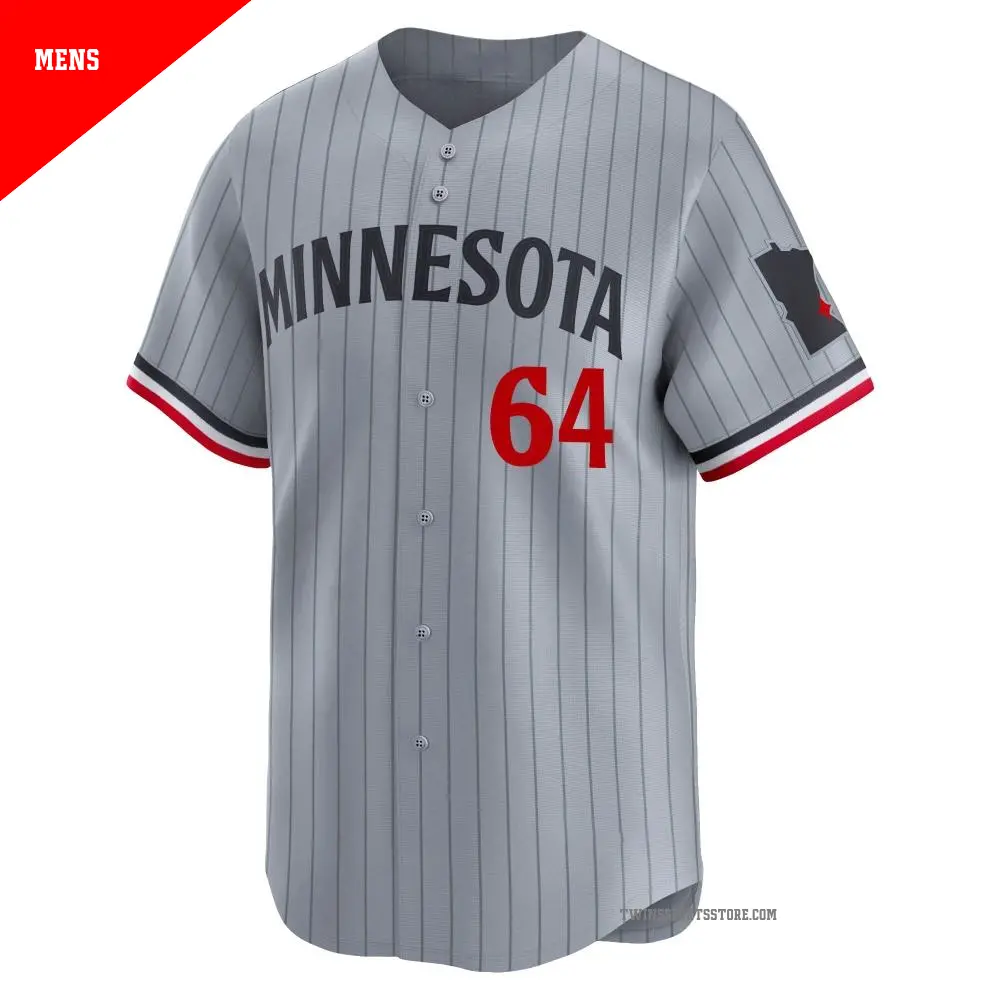 森田祐介 TRiNiDAD UNIFIED Gonzalez Type6 Men's #64 Jose Miranda Minnesota Twins Gray Limited Road Jersey