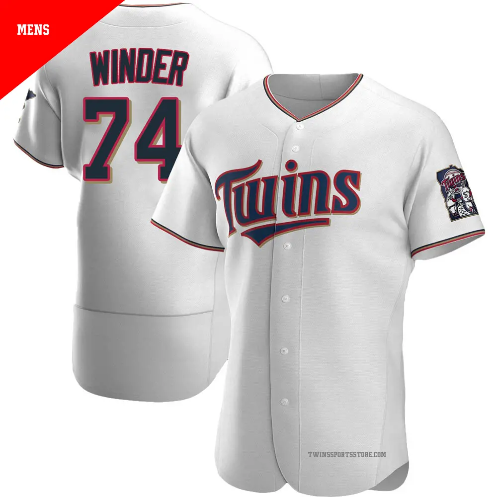 Men's ＃74 Josh Winder Minnesota Twins White Authentic Home Jersey