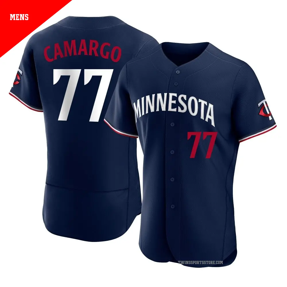 Men's ＃77 Jair Camargo Minnesota Twins Navy Authentic Alternate Jersey