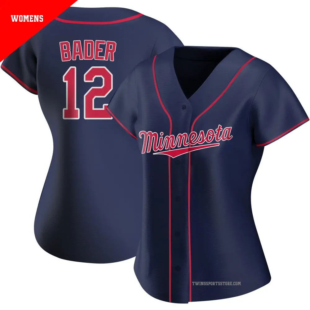 Women's ＃12 Harrison Bader Minnesota Twins Navy Replica Alternate Team Jersey
