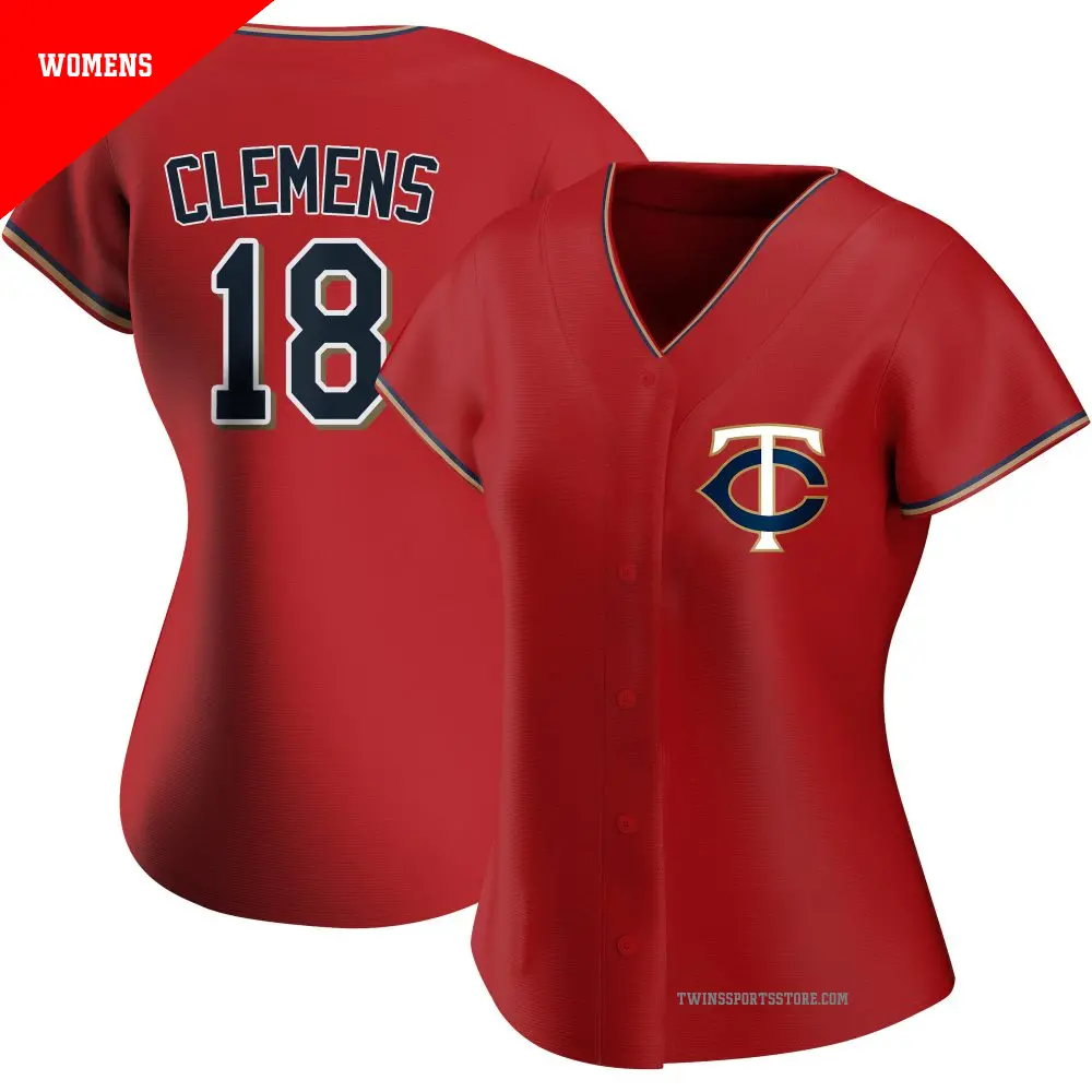 Women's ＃18 Kody Clemens Minnesota Twins Red Authentic Alternate Jersey