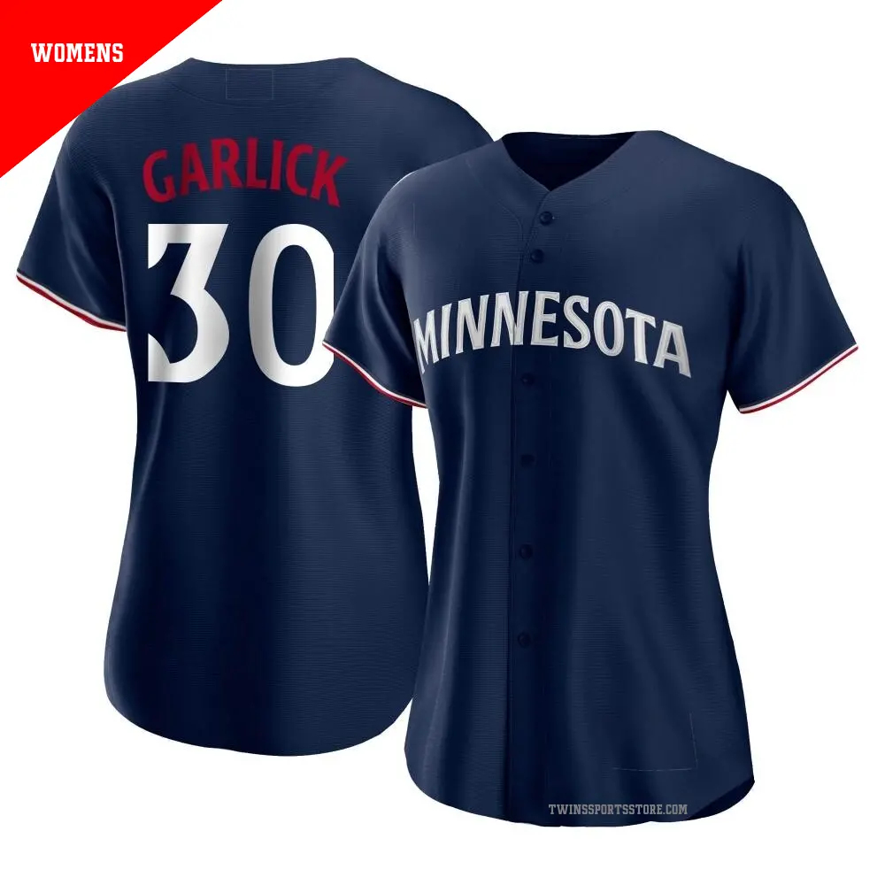 Women's ＃30 Kyle Garlick Minnesota Twins Navy Authentic Alternate Jersey