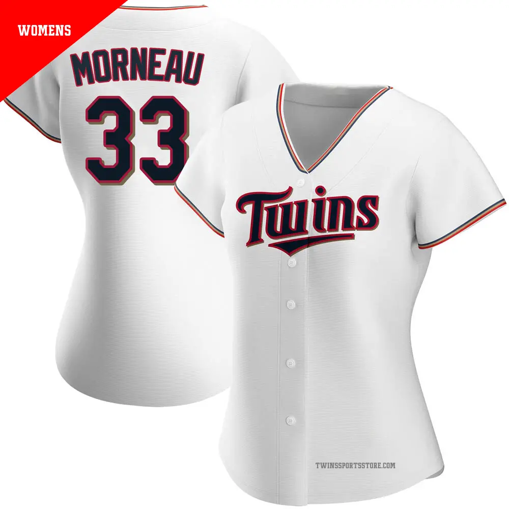 Women's ＃33 Justin Morneau Minnesota Twins White Authentic Home Jersey