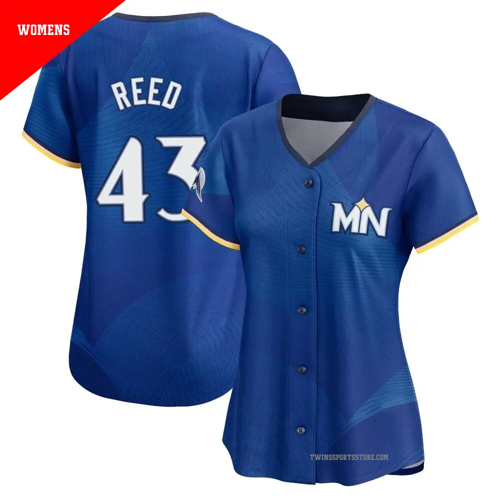 Women's ＃43 Addison Reed Minnesota Twins Royal Limited 2024 City Connect Jersey