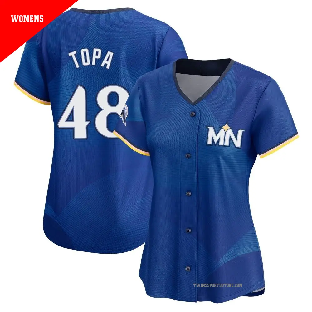 Women's ＃48 Justin Topa Minnesota Twins Royal Limited 2024 City Connect Jersey