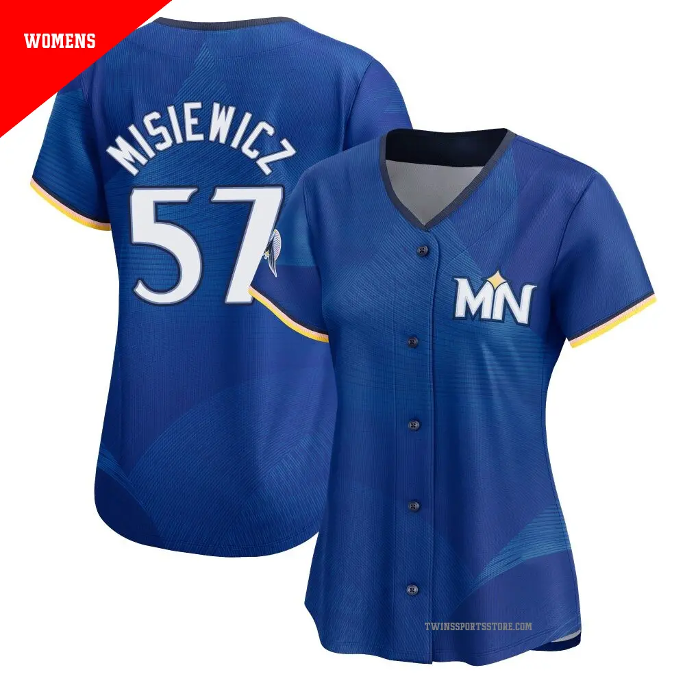 Women's ＃57 Anthony Misiewicz Minnesota Twins Royal Limited 2024 City Connect Jersey