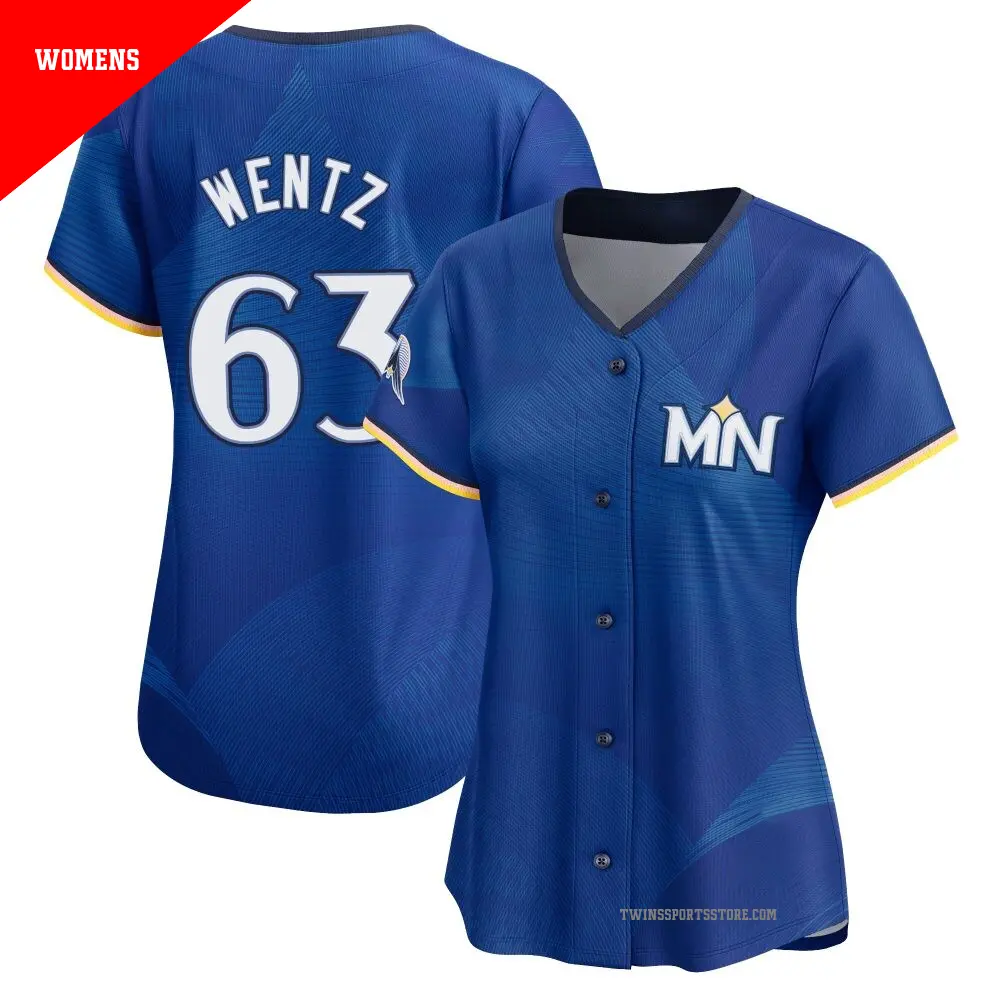 Women's ＃63 Joey Wentz Minnesota Twins Royal Limited 2024 City Connect Jersey