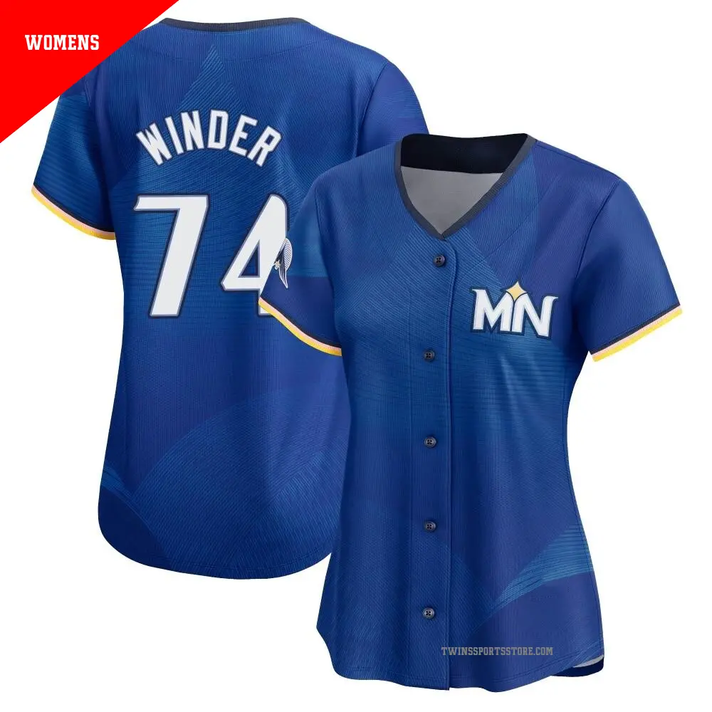 Women's ＃74 Josh Winder Minnesota Twins Royal Limited 2024 City Connect Jersey