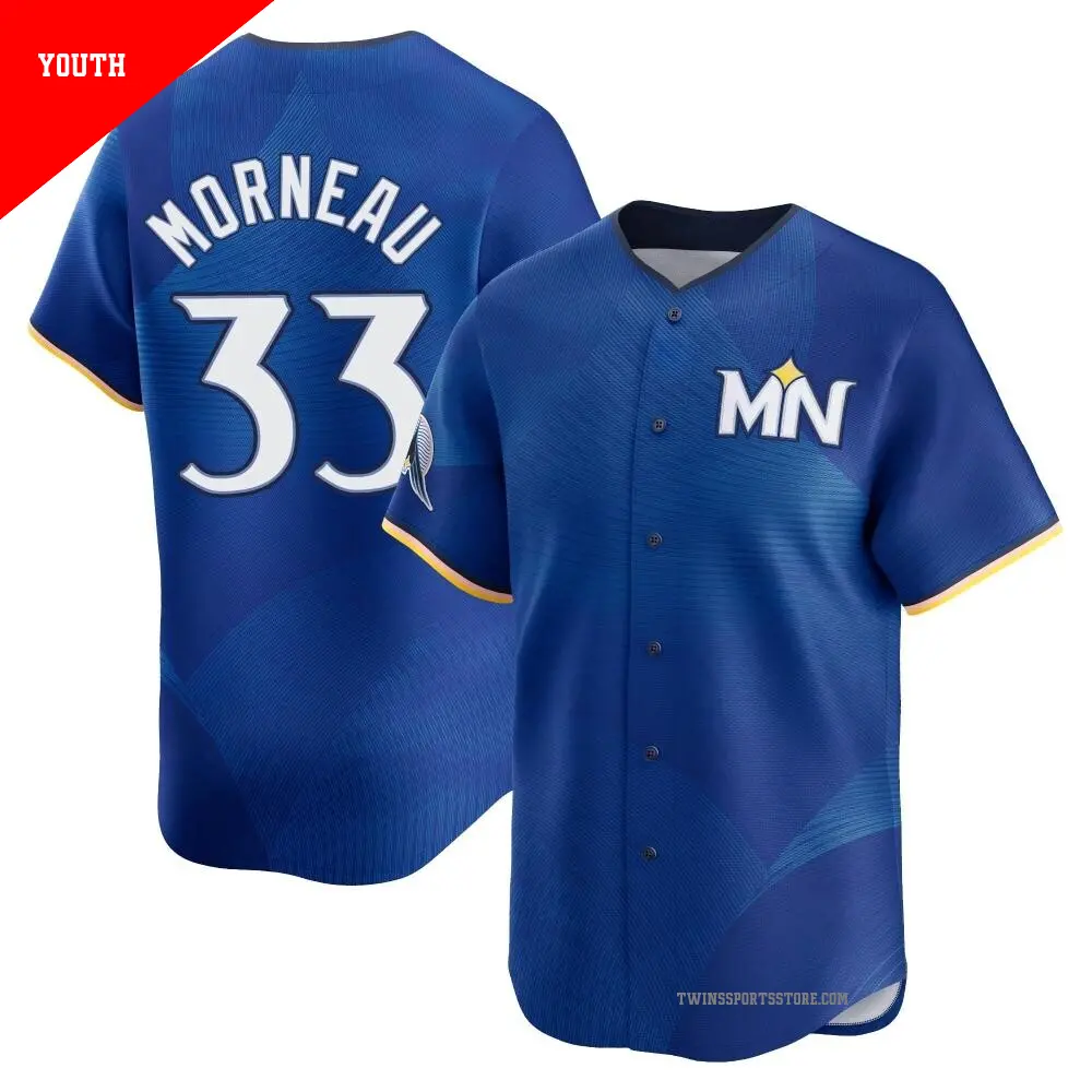 Youth ＃33 Justin Morneau Minnesota Twins Royal Limited 2024 City Connect Jersey