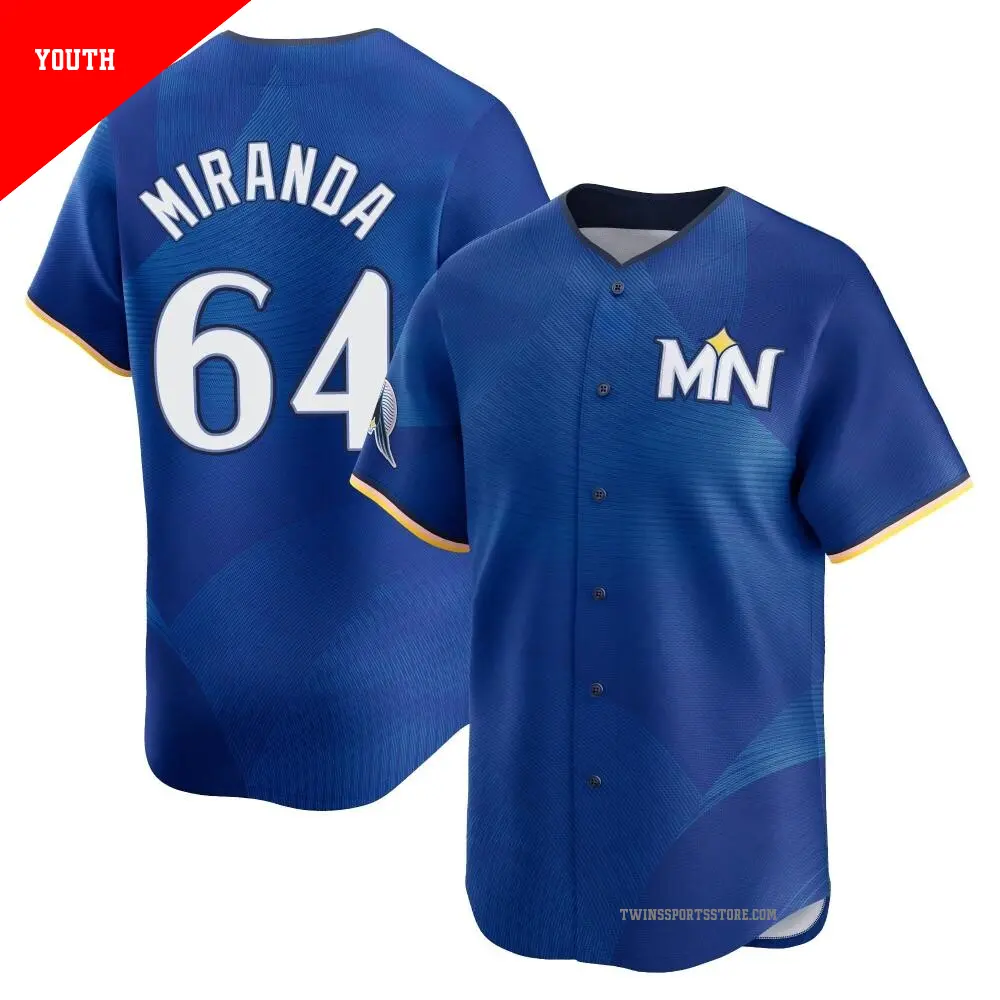 Men's #64 Jose Miranda Minnesota Twins Gray Limited Road Jersey