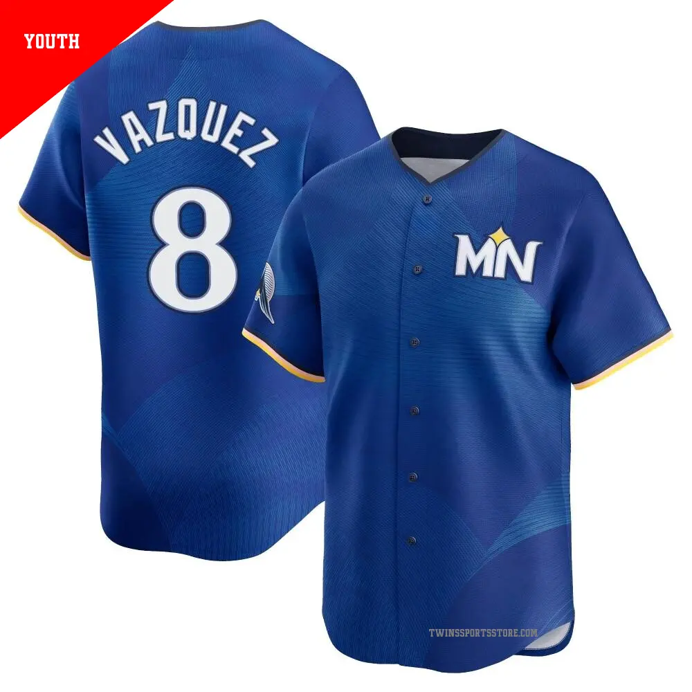 Youth ＃8 Christian Vazquez Minnesota Twins Royal Limited 2024 City Connect Jersey